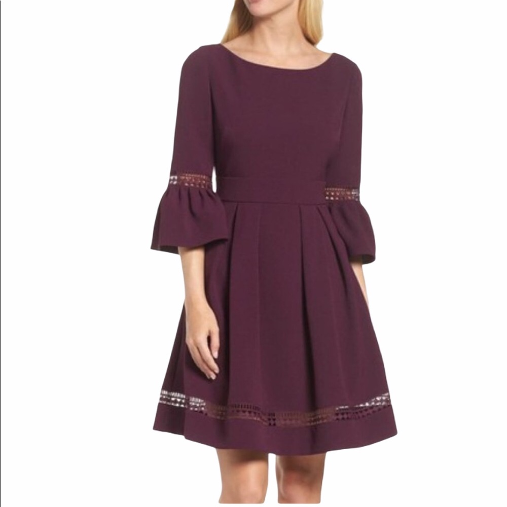 Eliza J Bell Sleeve Fit & Flare Dress